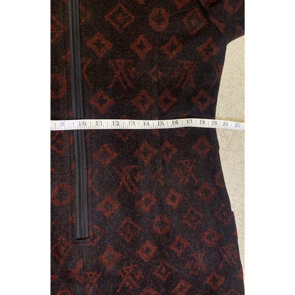 Regancy Total Fashion Midi Dress Womens Large 10/12 Black wRed Geometric Print - Picture 13 of 15